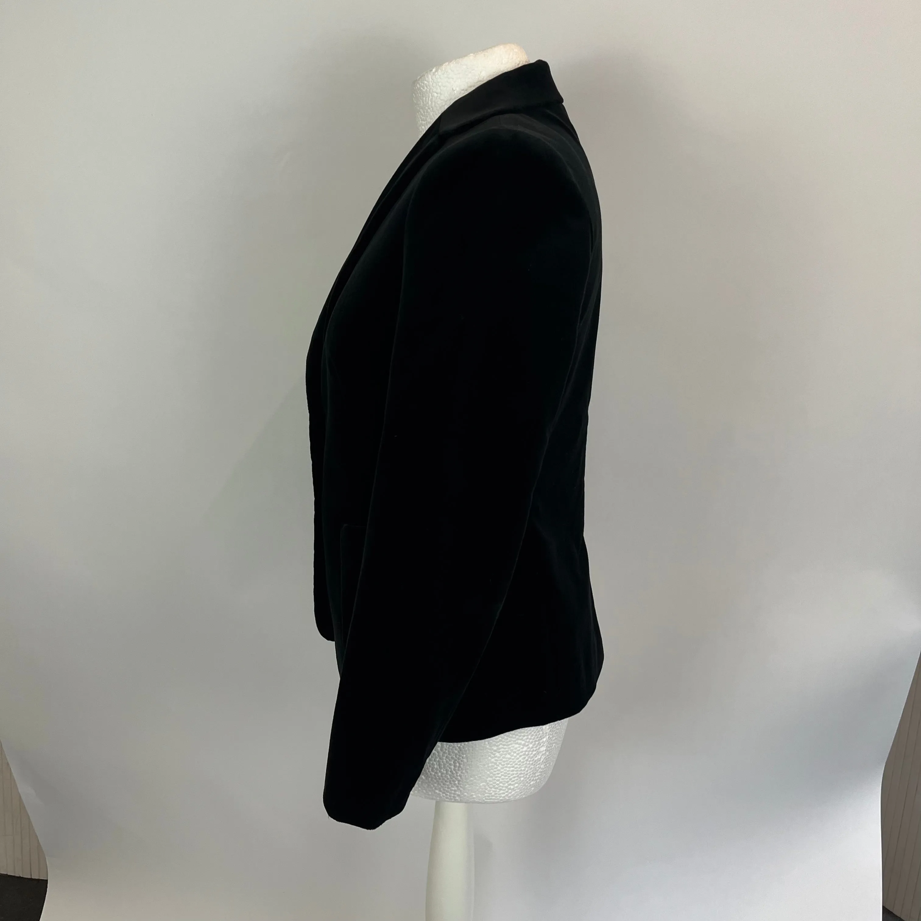 Max Mara Black Stretch Cotton Velvet Jacket S