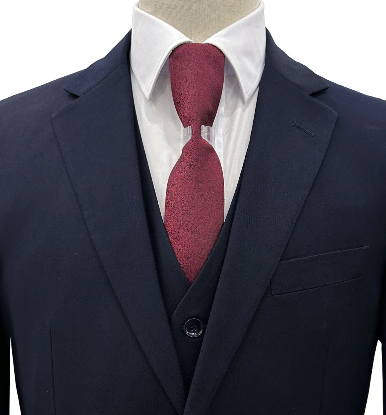 Mazari Vested Modern Fit Suit - Navy 1500