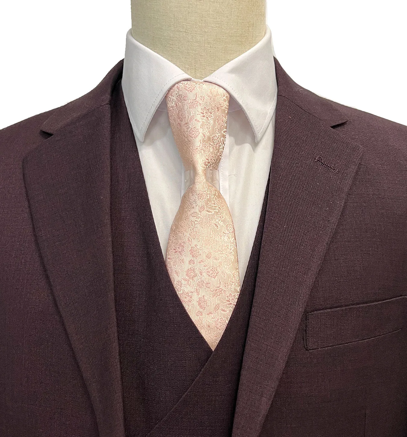 Mazari Vested Modern Fit  Suit - Paris Burgundy 6100