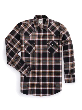 Men's Ely Cattleman Long Sleeve Brawny Flannel Western Snap Shirt