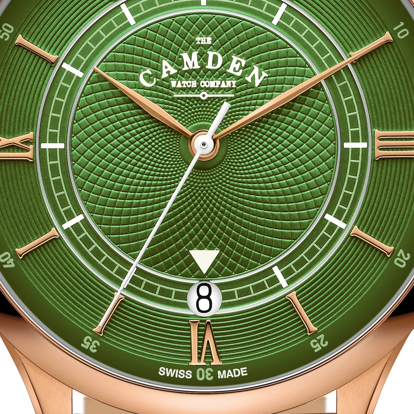 No.274 Automatic rose gold, green and tan