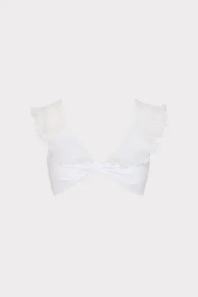 Pleated Organza Bikini Top