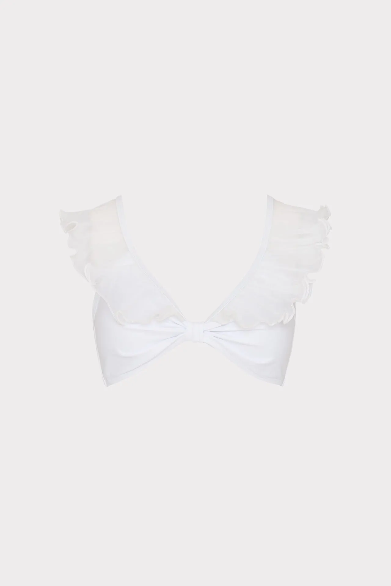 Pleated Organza Bikini Top