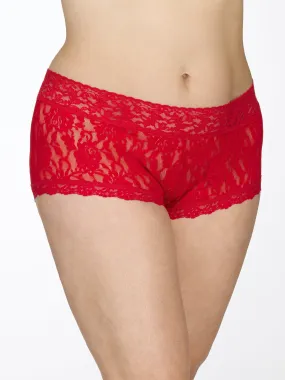 Plus Size Signature Lace Boyshort Red