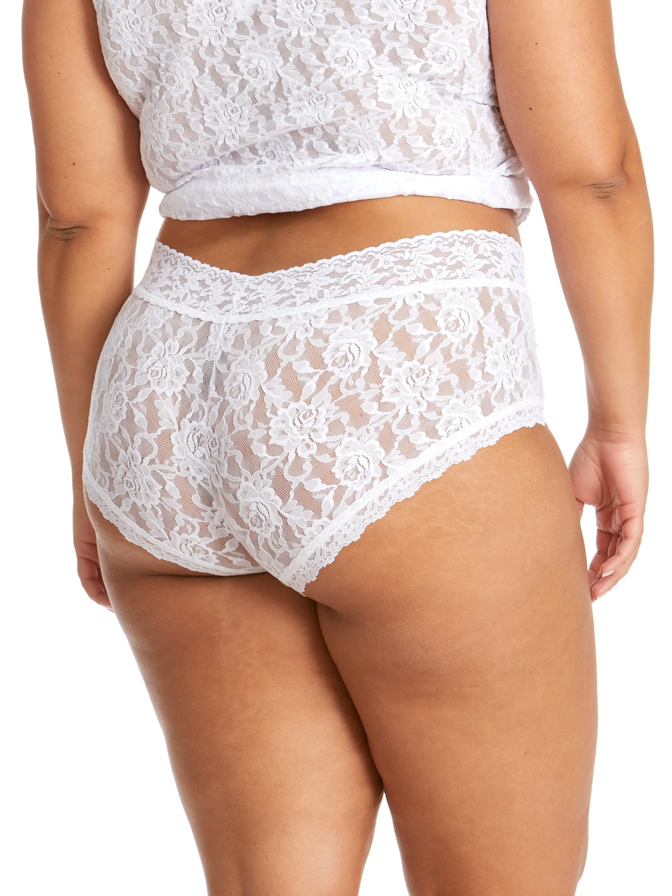 Plus Size Signature Lace Boyshort White