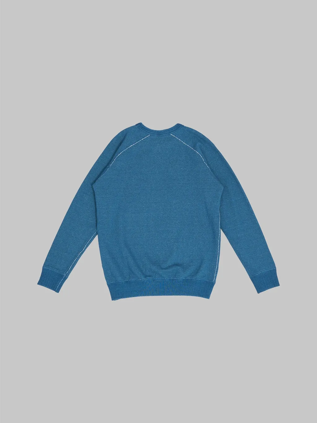 Pure Blue Japan 5400-GRE Slub Yarn Sweatshirt Greencast Indigo