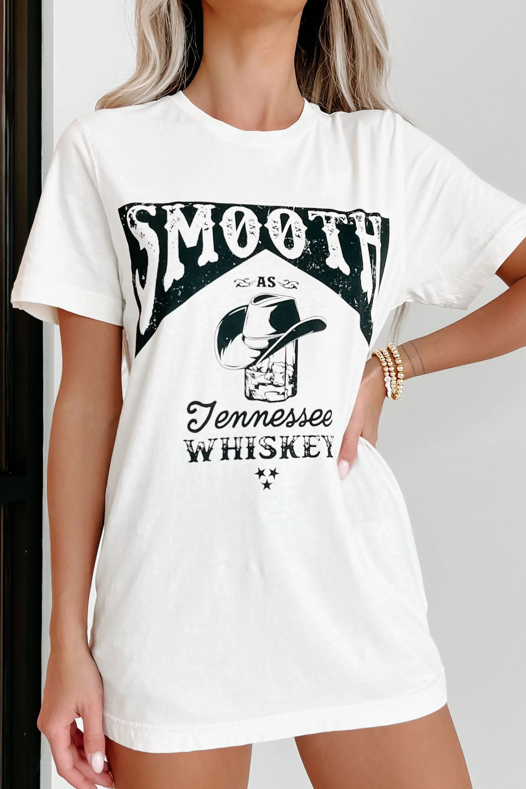 "Smooth As Tennessee Whiskey" Graphic Tee (Ivory)