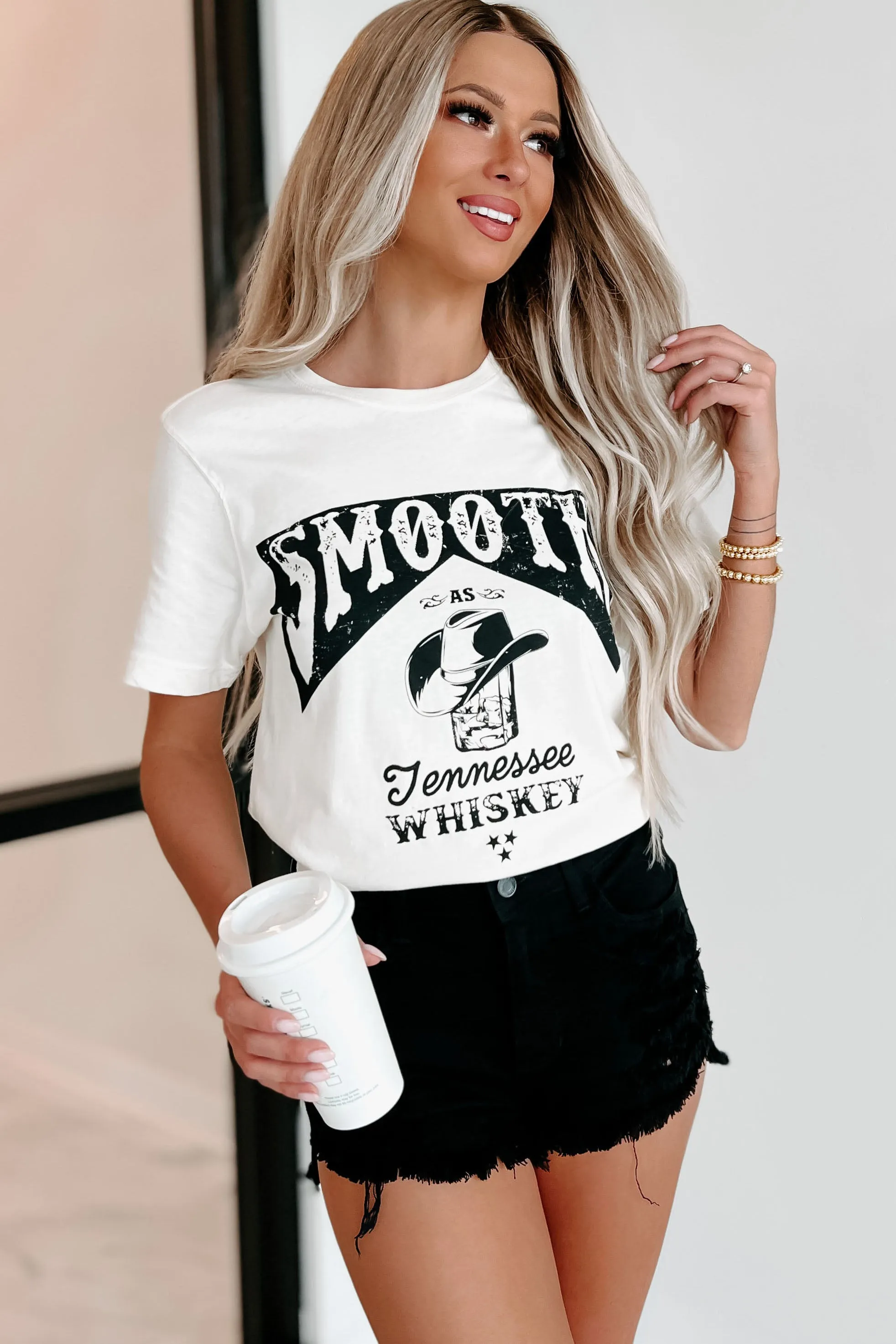 "Smooth As Tennessee Whiskey" Graphic Tee (Ivory)