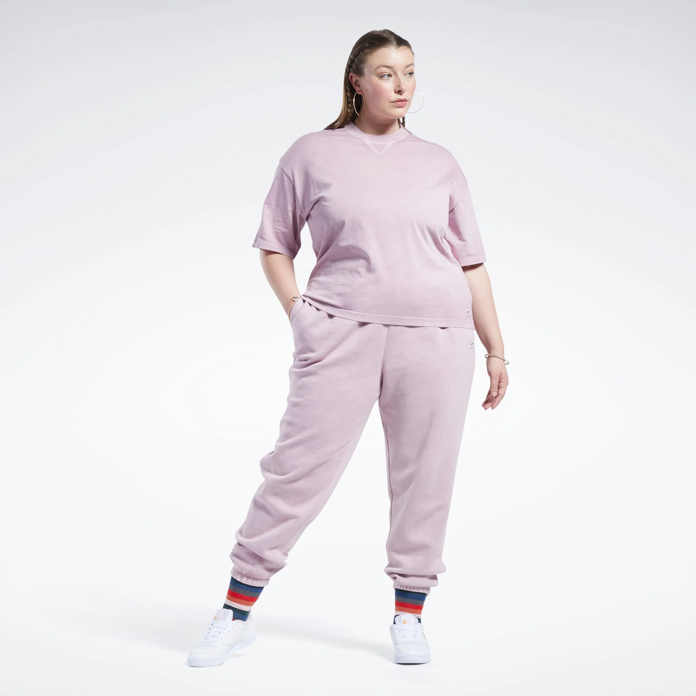 Reebok Apparel Women Classics Natural Dye Fleece Joggers (Plus Size) Inflil