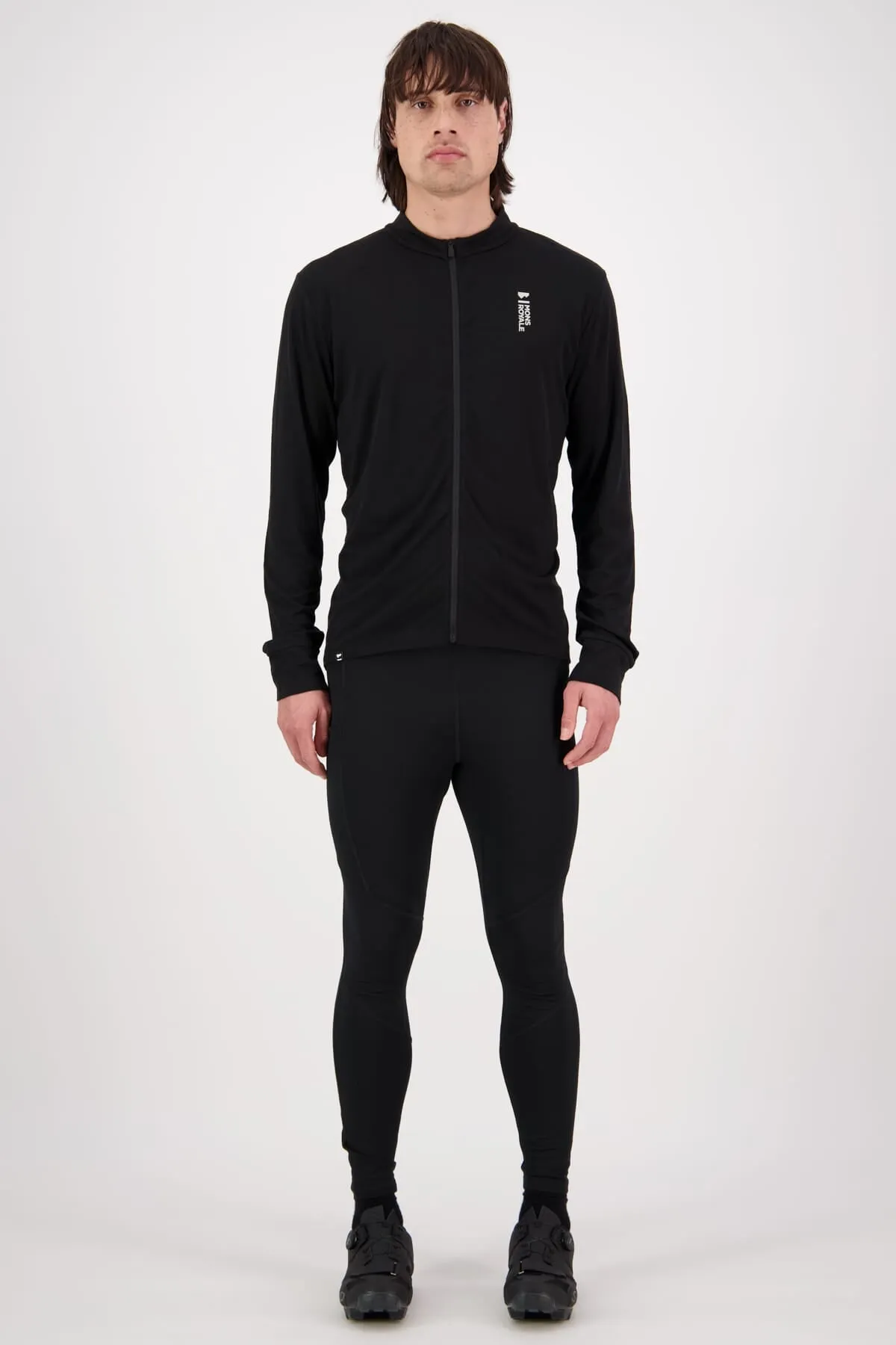 Roam Cargo Merino Full Zip LS - Black