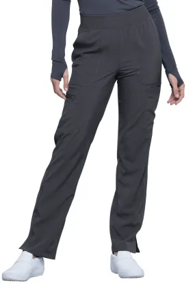 Scrub Pants - Cherokee Infinity Women's Mid Rise Tapered Leg Pull-on Pants - Pewter, CK065A