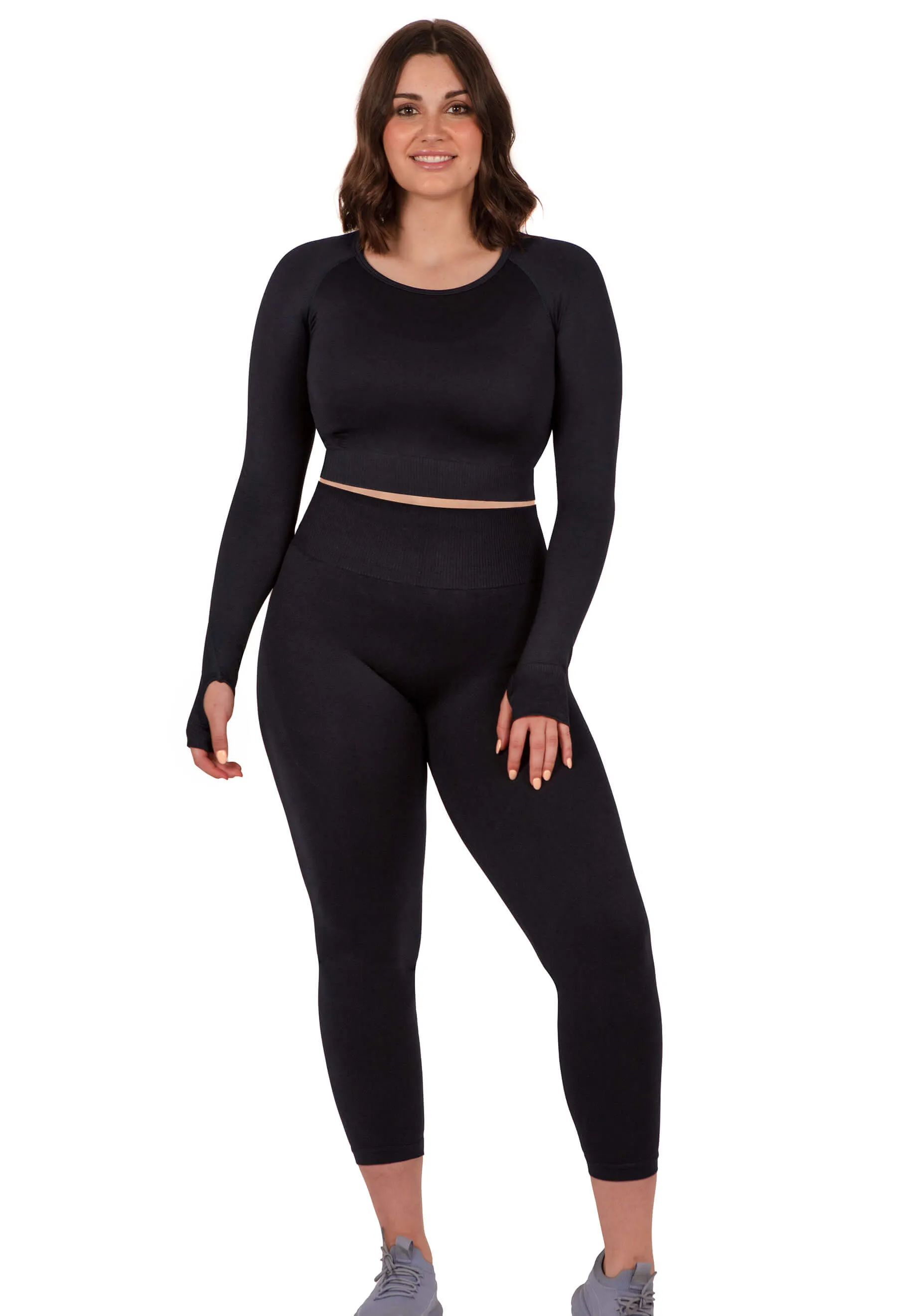 Seamless High Waist 3/4 Capri Leggings