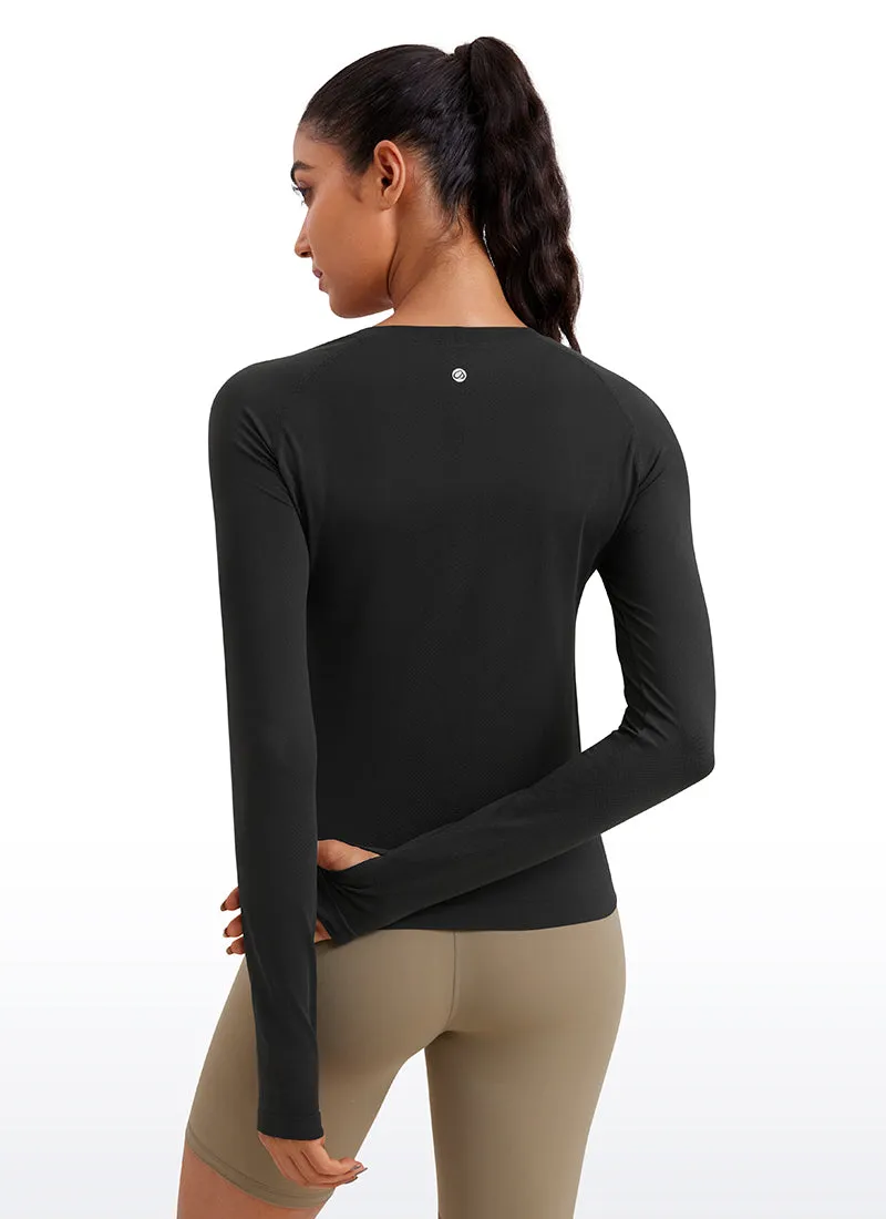 Seamless Long Sleeves with Thumbholes Shirts