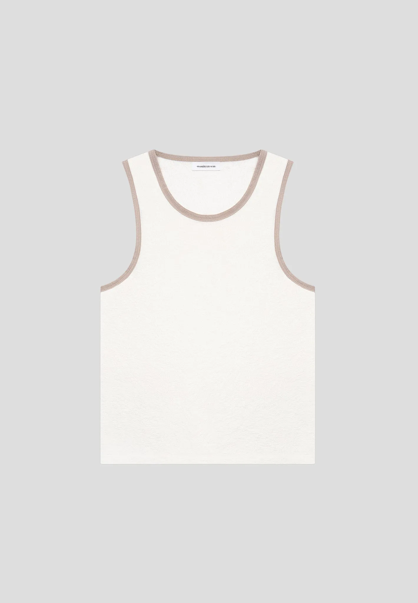 Seersucker Vest - White/Beige