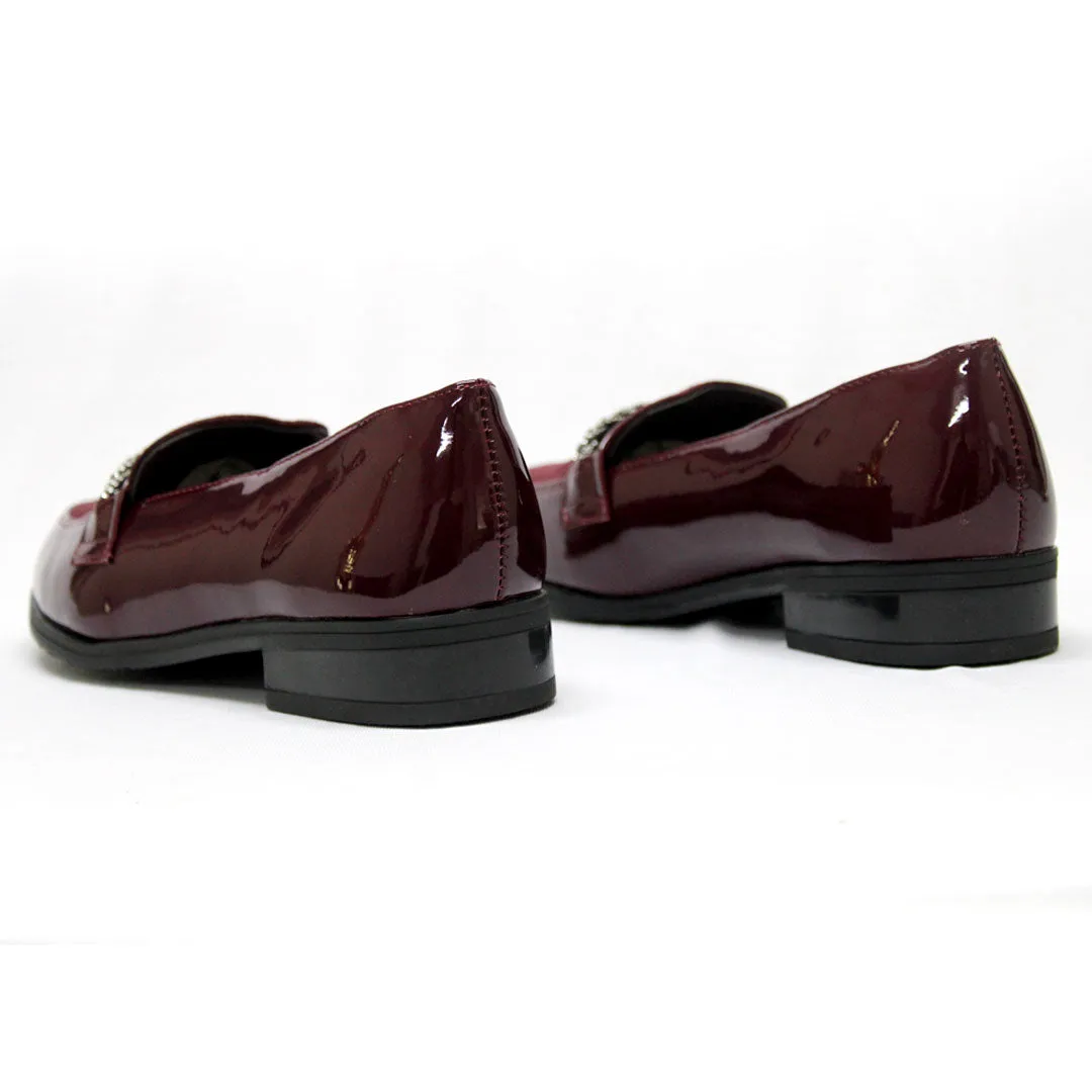 SOFTINO Ladies Suede Burgundy Moccasin