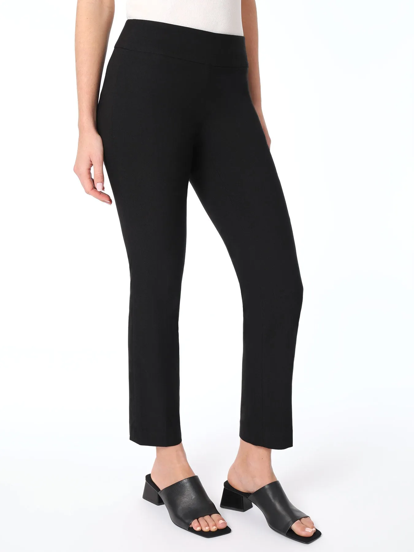 Solid Stretch Pull-on Straight Leg Pant