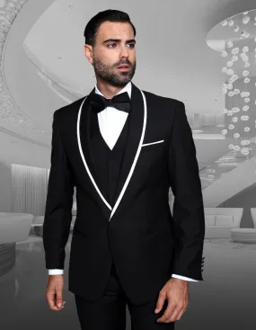 Statement Genova Black Tuxedo Modern Fit