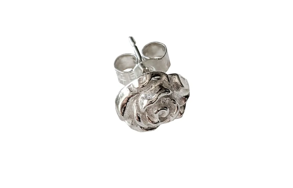 Sterling Silver Rose Earrings