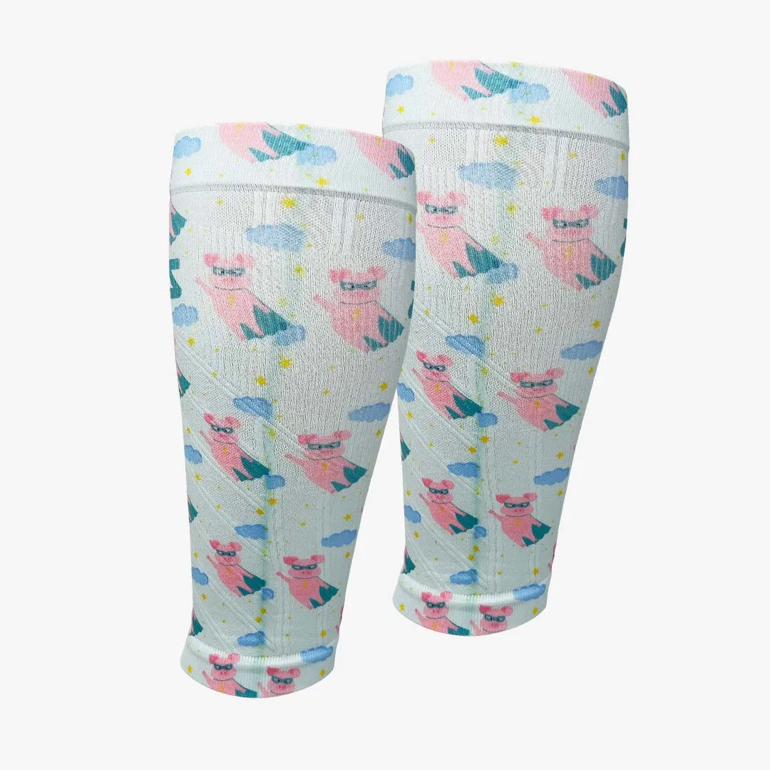 Superhero Pigs Compression Leg Sleeves