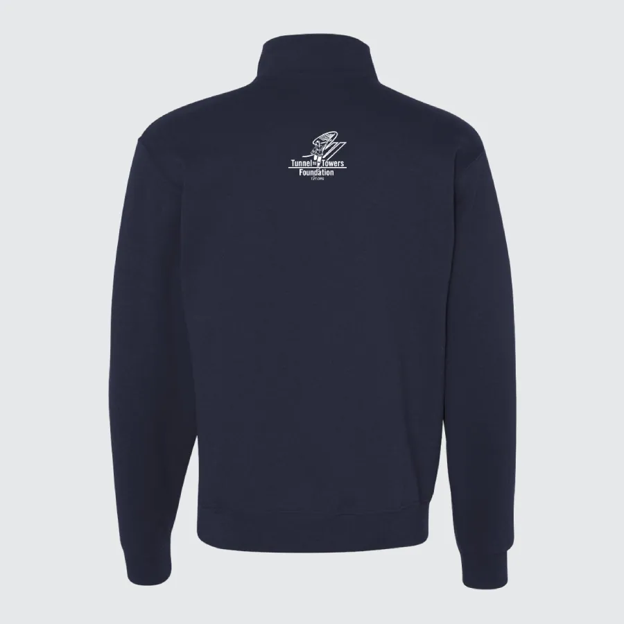 T2T Quarter Zip Embroidered Sweatshirt - Unisex (Navy)