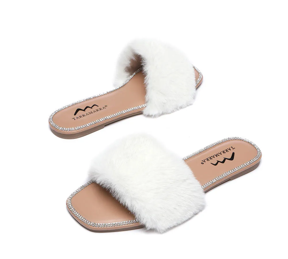 TARRAMARRA® UGG Women Diamante Fluffy Flat Sandals