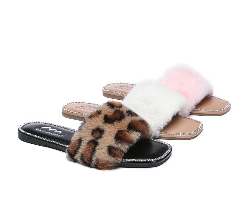 TARRAMARRA® UGG Women Diamante Fluffy Flat Sandals