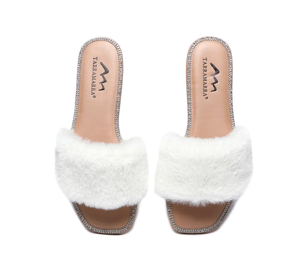 TARRAMARRA® UGG Women Diamante Fluffy Flat Sandals