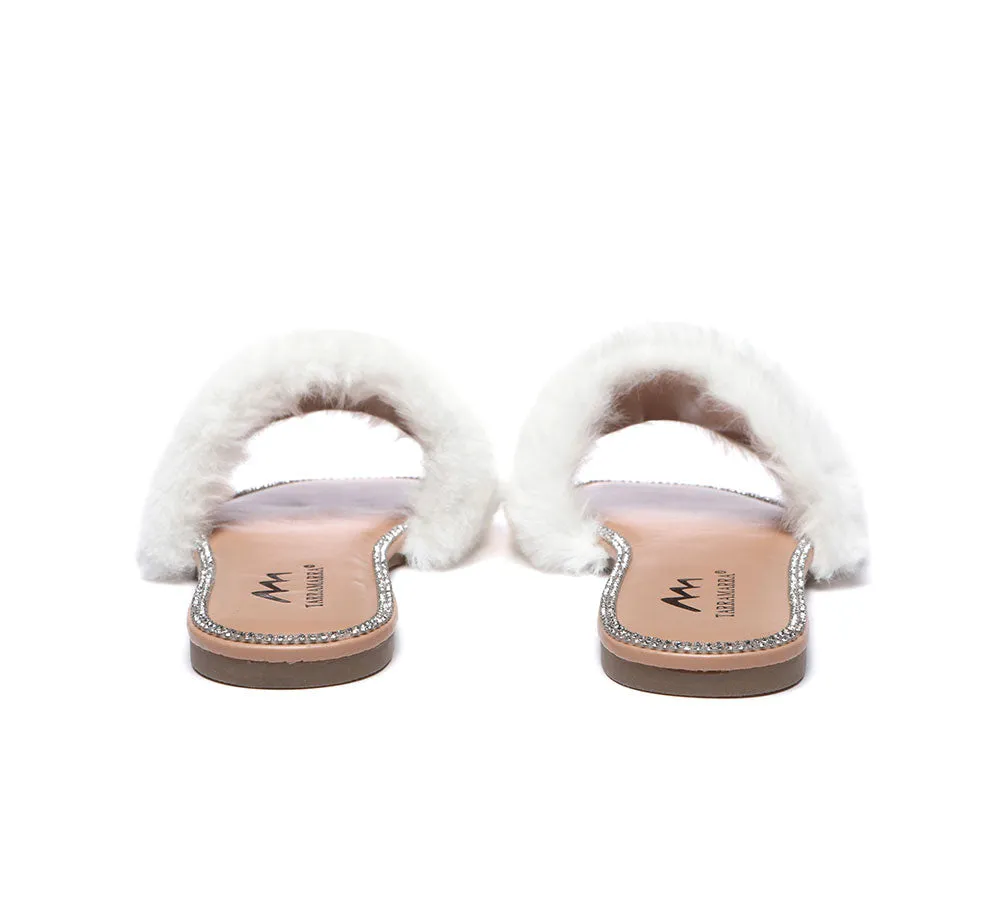 TARRAMARRA® UGG Women Diamante Fluffy Flat Sandals