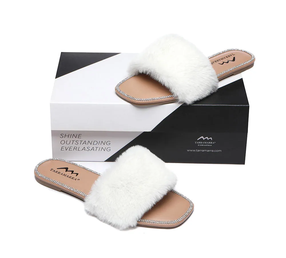 TARRAMARRA® UGG Women Diamante Fluffy Flat Sandals