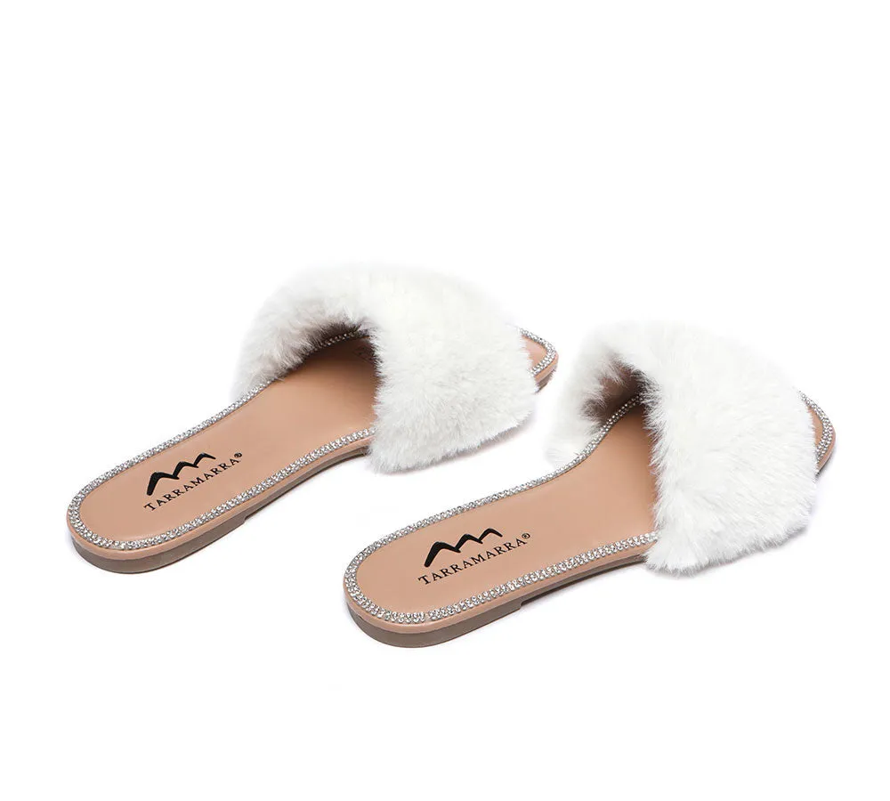 TARRAMARRA® UGG Women Diamante Fluffy Flat Sandals