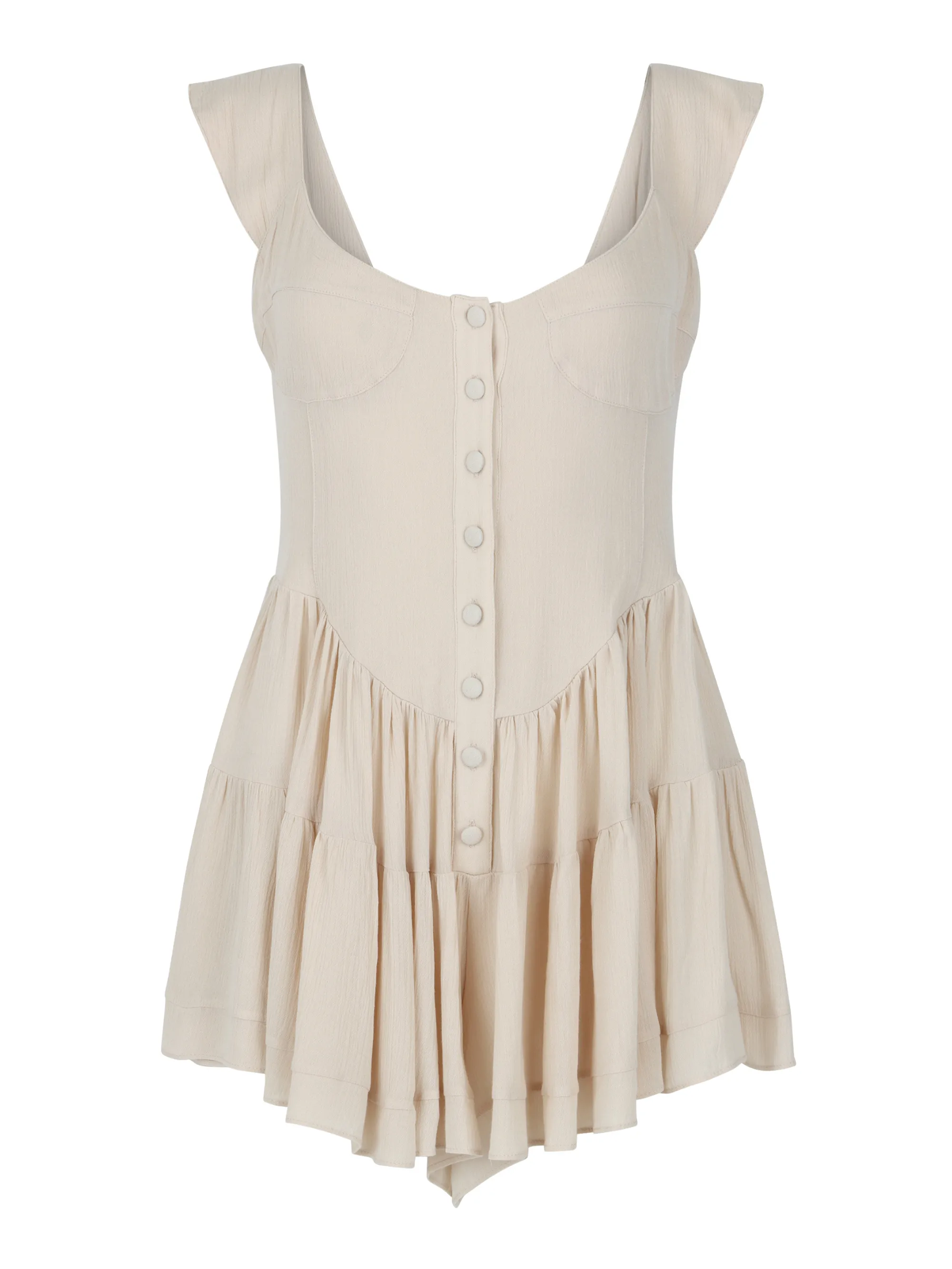 The Elisabeth Romper Dress - Ivory