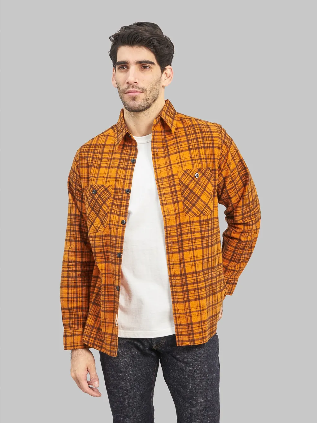 Trophy Clothing Machine Signal Check Shirt Orange