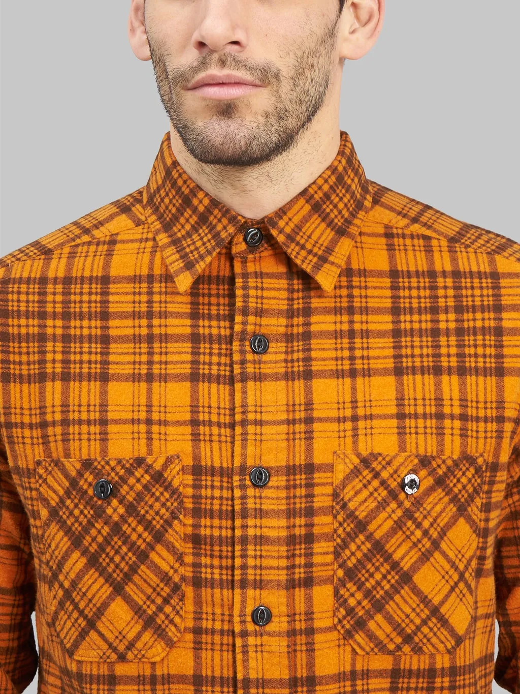 Trophy Clothing Machine Signal Check Shirt Orange