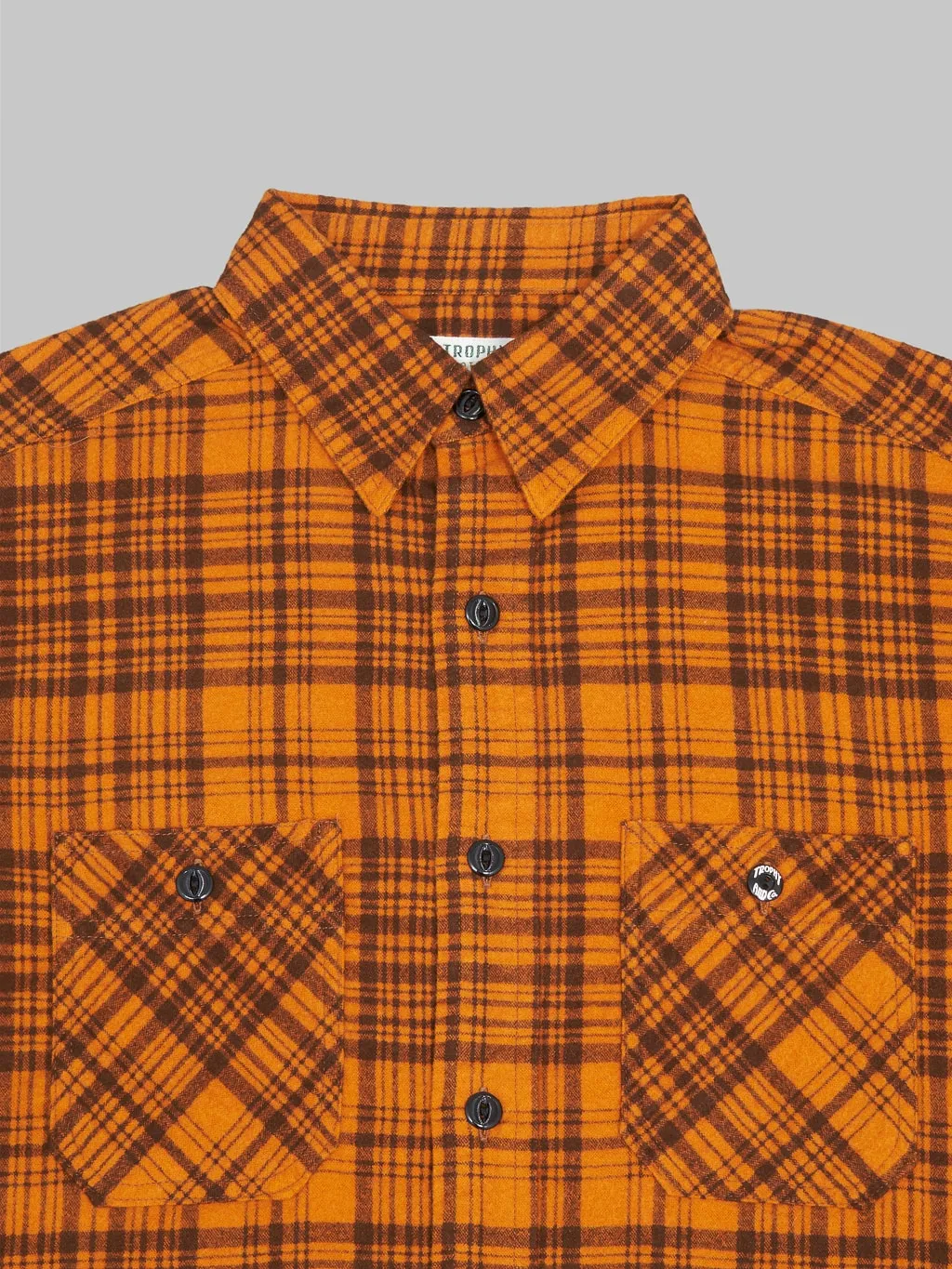 Trophy Clothing Machine Signal Check Shirt Orange