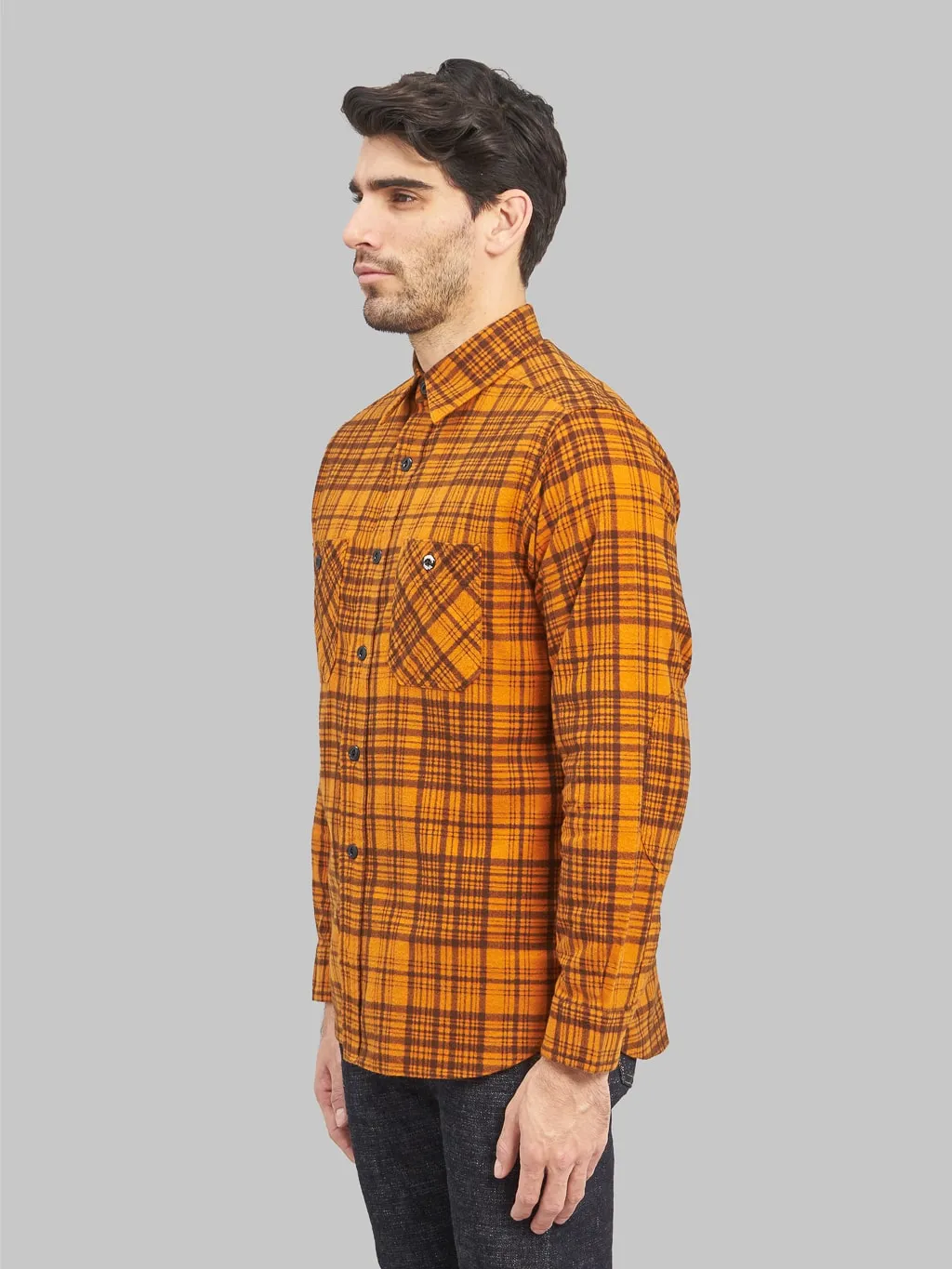 Trophy Clothing Machine Signal Check Shirt Orange