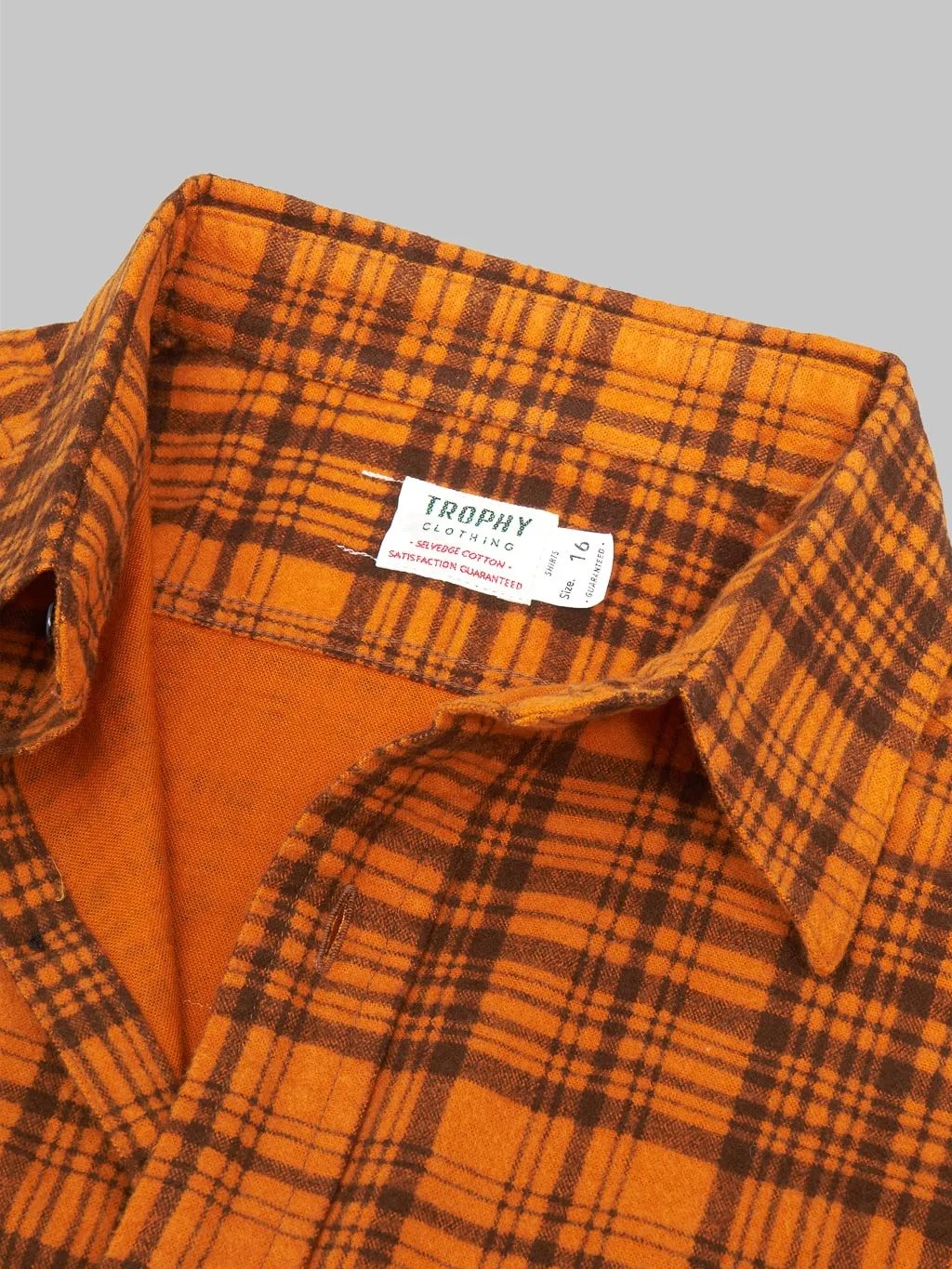 Trophy Clothing Machine Signal Check Shirt Orange