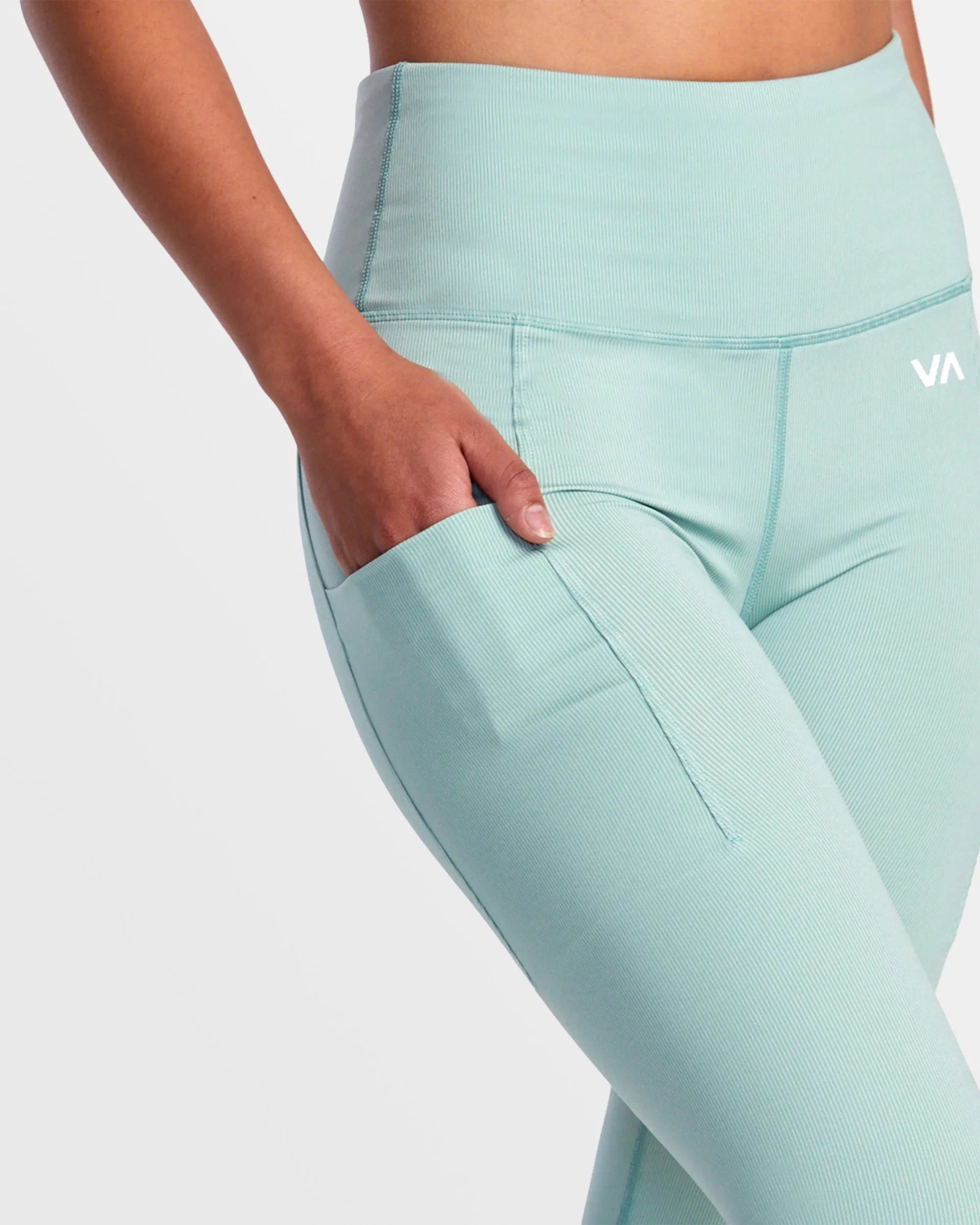 VA Essential High Waist Leggings - Green Haze