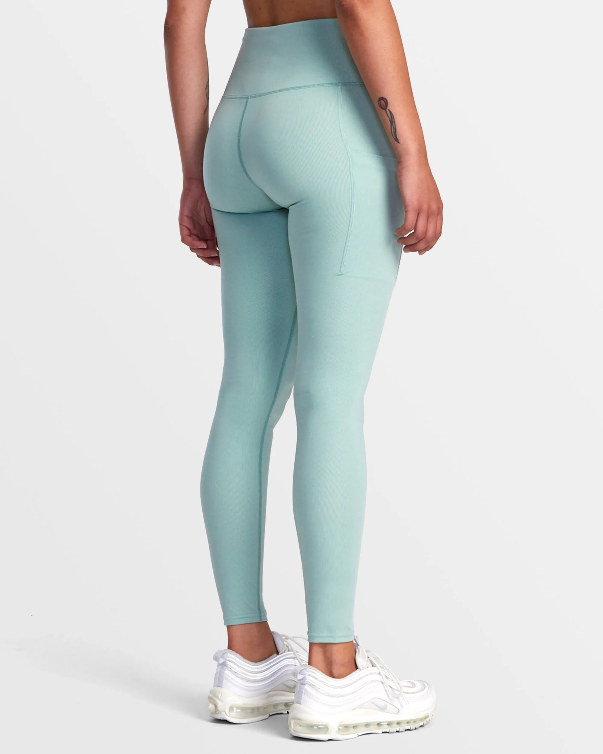 VA Essential High Waist Leggings - Green Haze