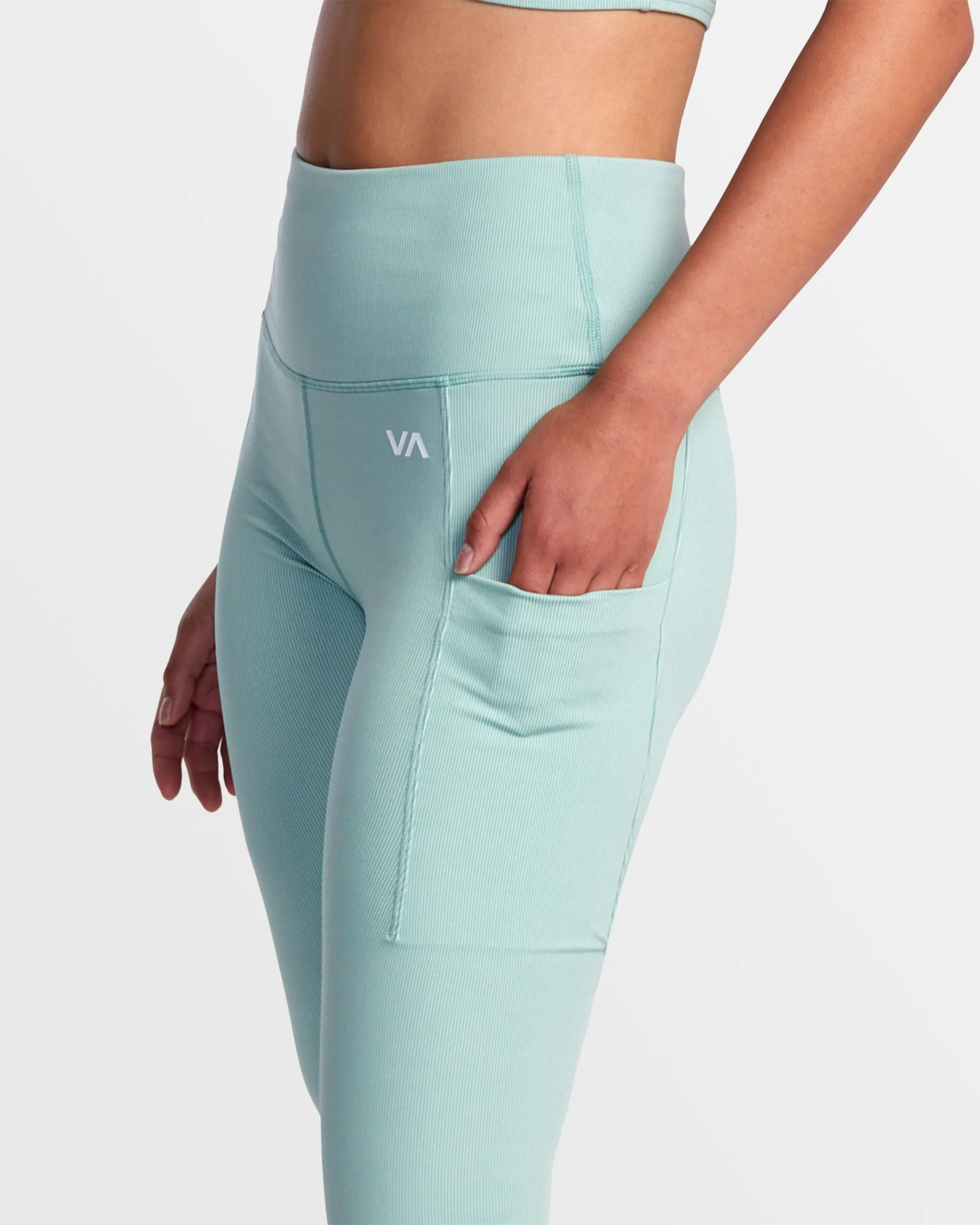 VA Essential High Waist Leggings - Green Haze