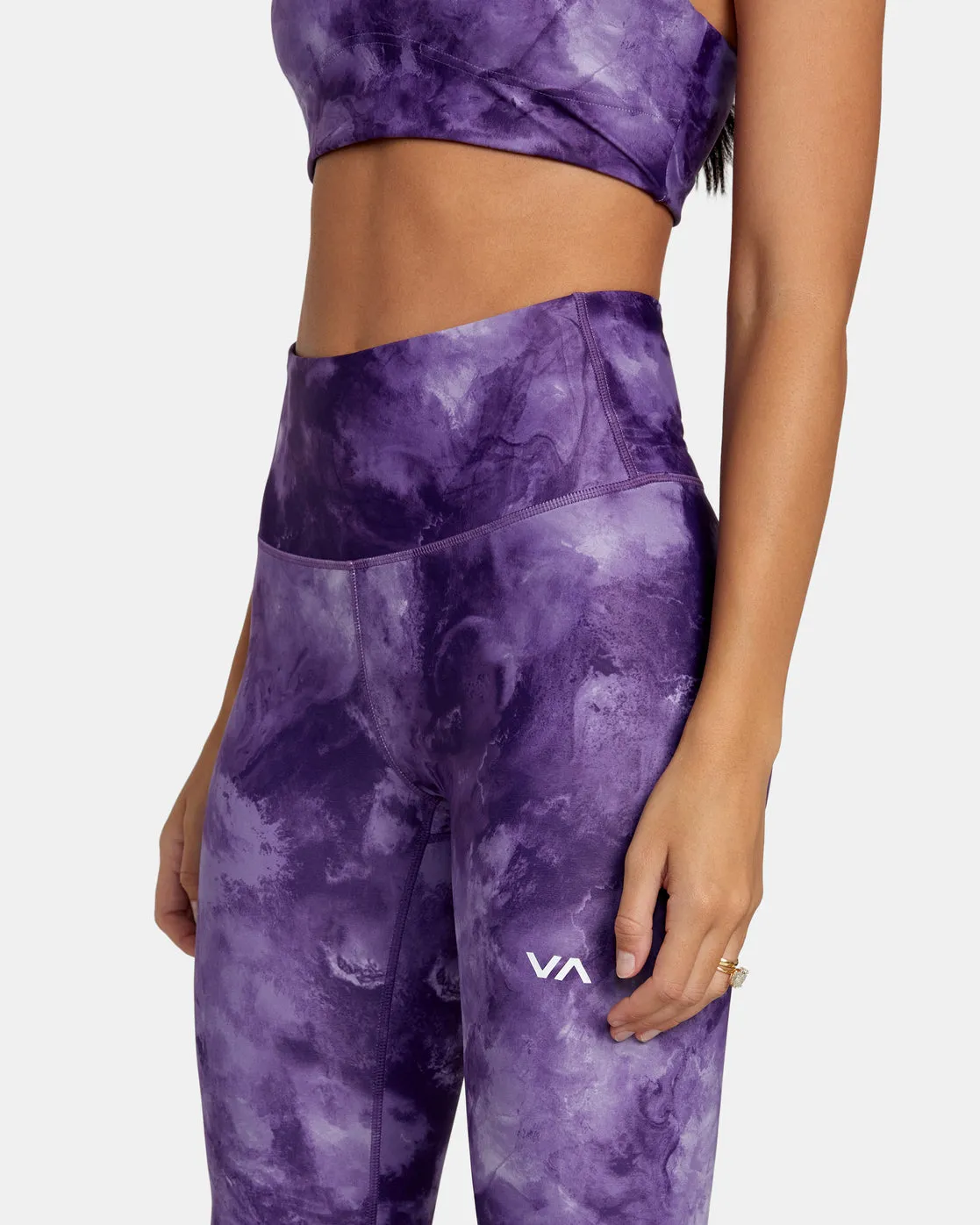 VA Essential Workout Leggings - Grape Tie Dye