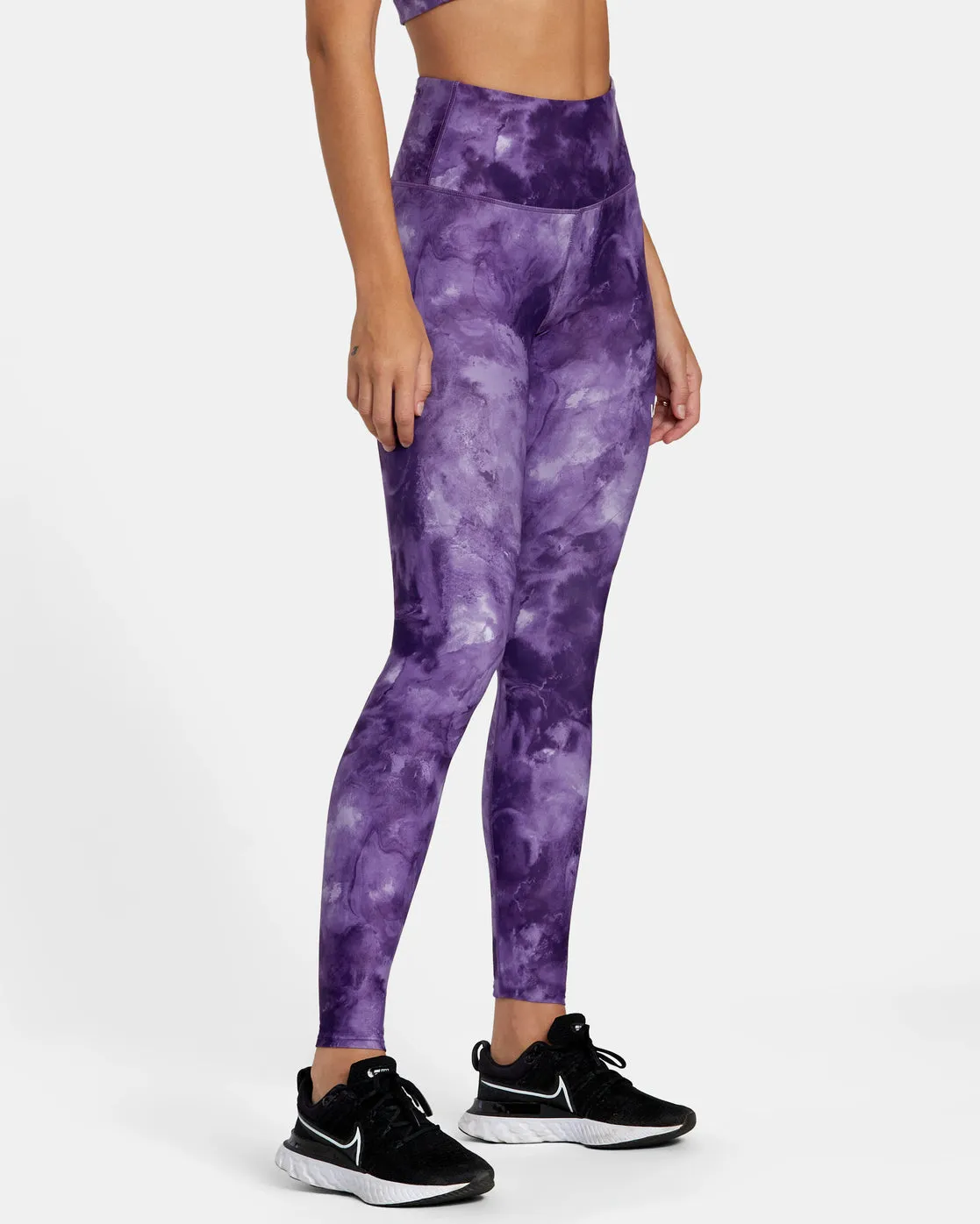 VA Essential Workout Leggings - Grape Tie Dye