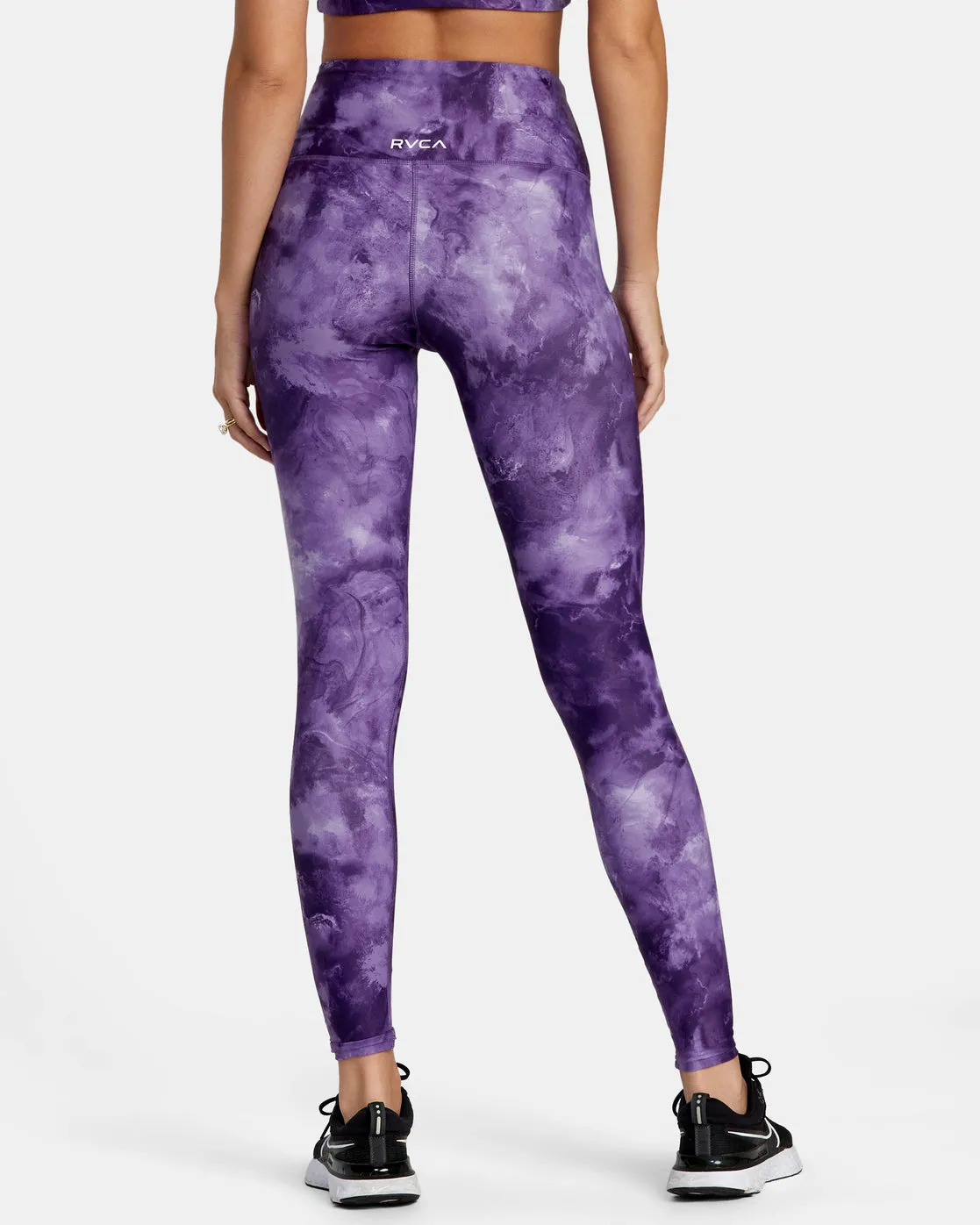 VA Essential Workout Leggings - Grape Tie Dye