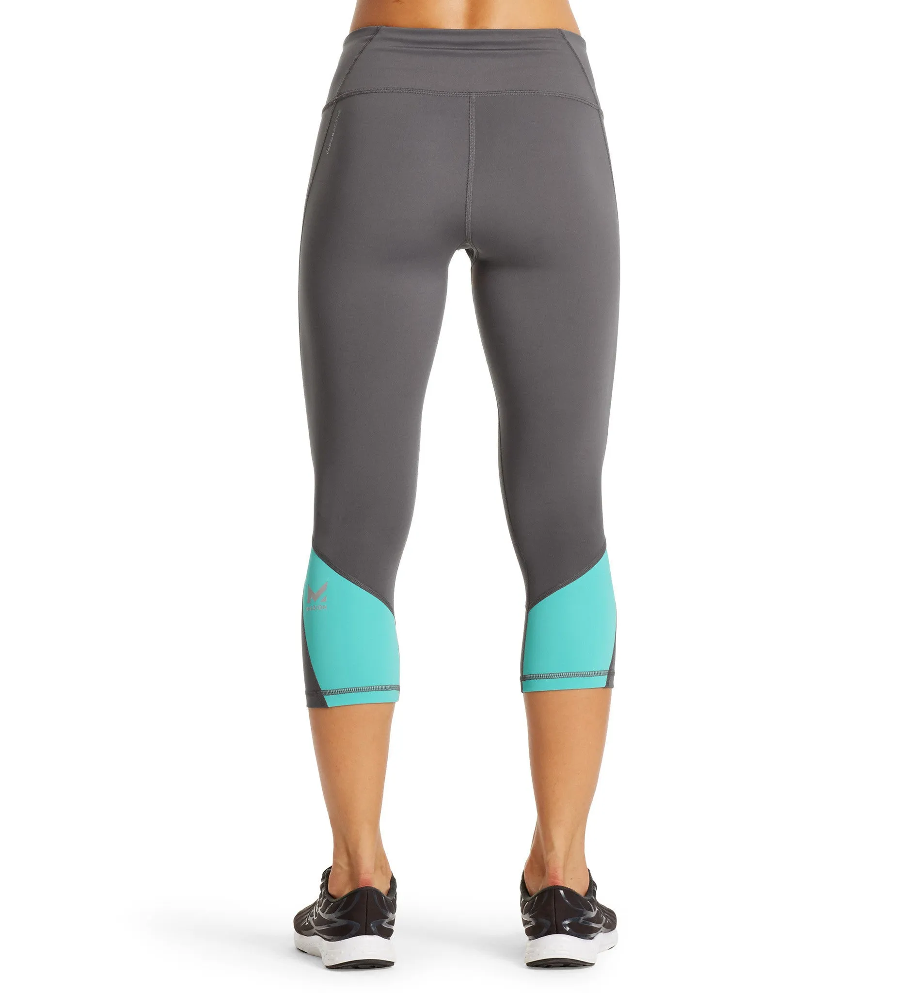 VaporActive System Mid-Rise Capri Leggings | Iron Gate / Pool Blue