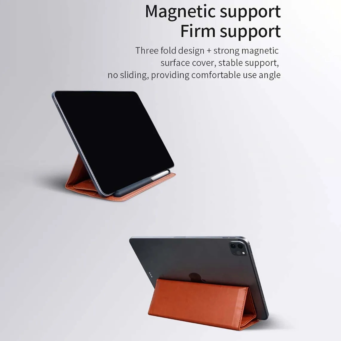 VOKAMO iPad Stand Sleeve Case,PU Leather Slim Bag Cover with Stand Feature for iPad 9.7 - 11 Inches