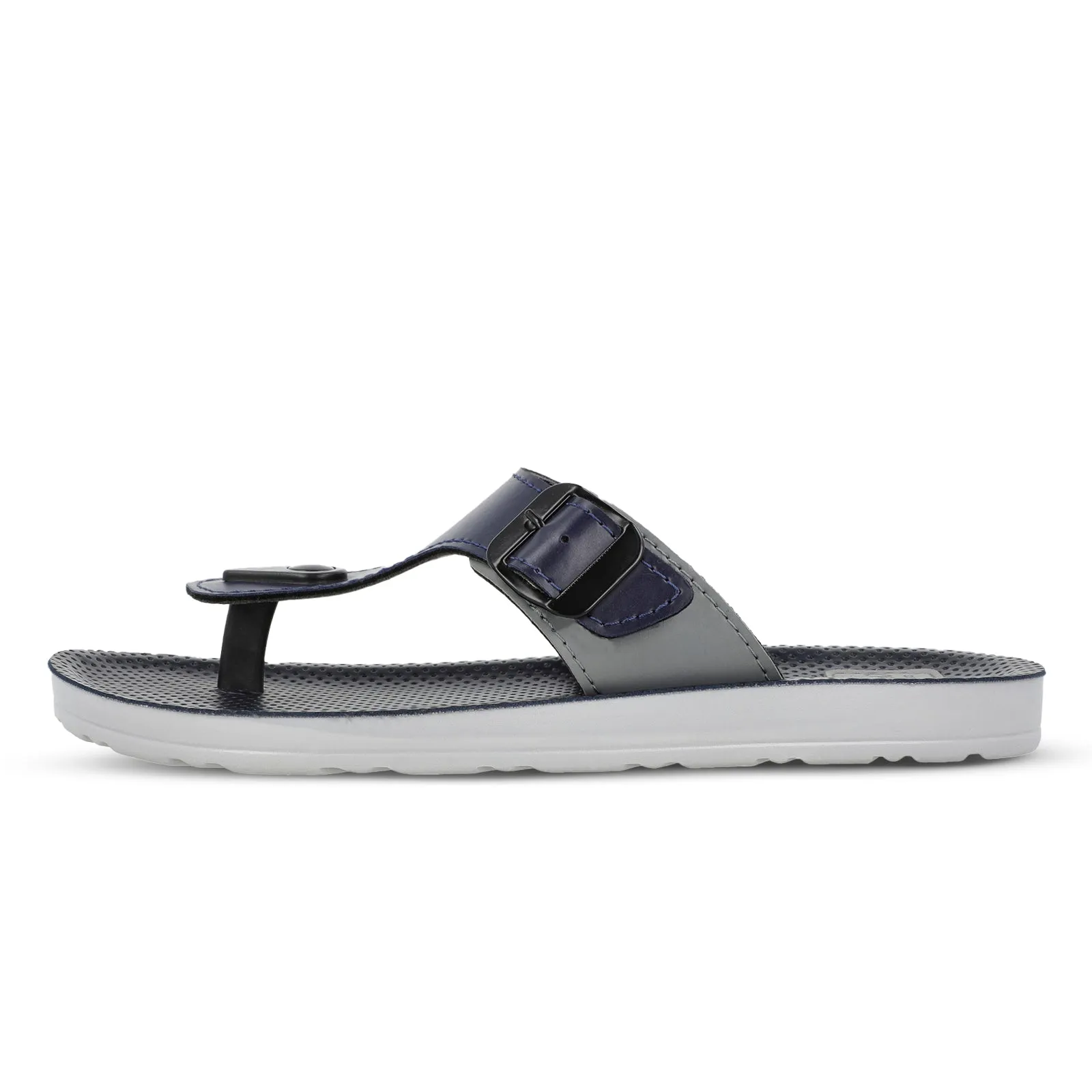 Walkaroo Boy Solid Thong Sandals  - 13123 Blue Grey