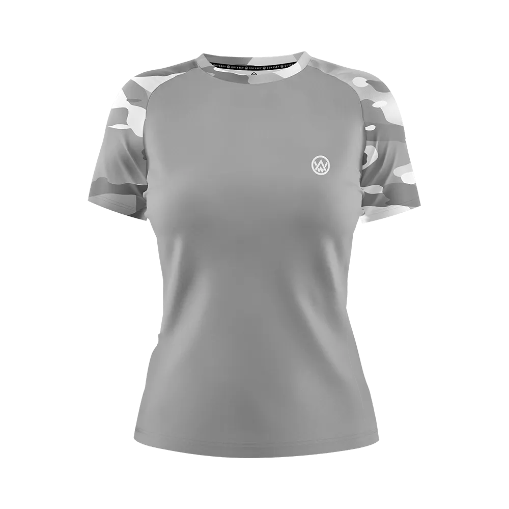 Women’s Arctic Camo Short Sleeve MTB Jersey (Sleeves Only Design)