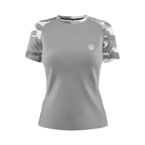 Women’s Arctic Camo Short Sleeve MTB Jersey (Sleeves Only Design)