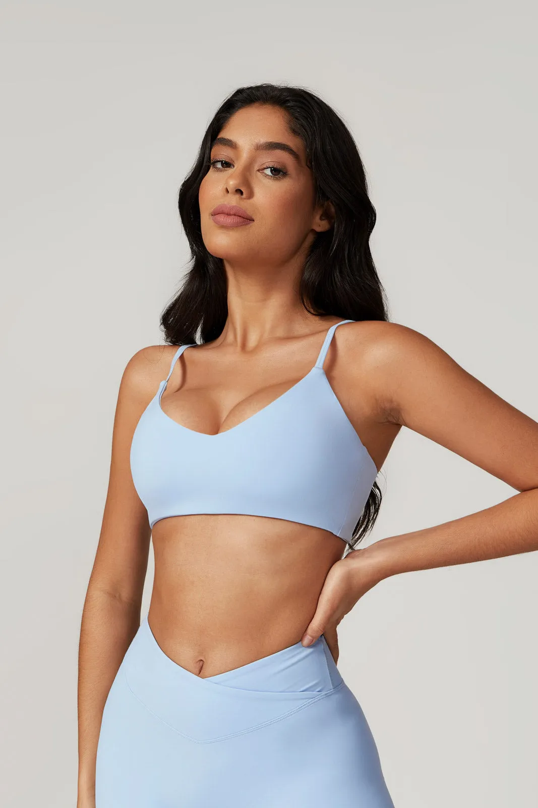 Zoe Sports Bra & Leggings Set- Ice Blue